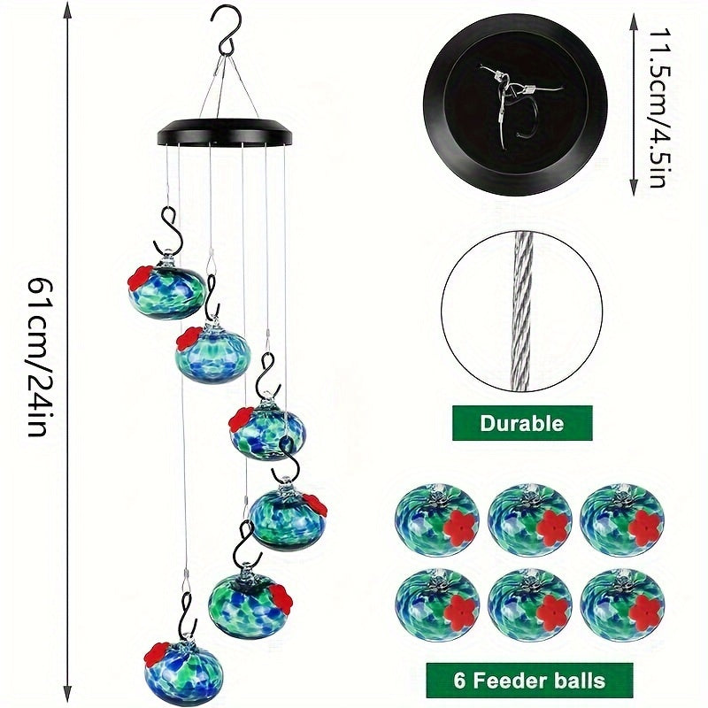 Wind Chime Hummingbird Feeder