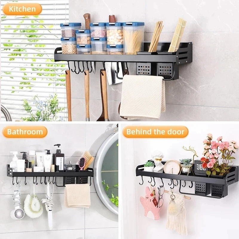 Wall Mounted Kitchen Storage Rack Organizer