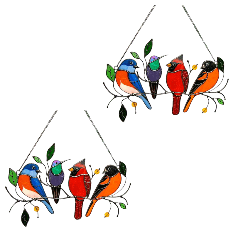 Birds Stained Window Hangings