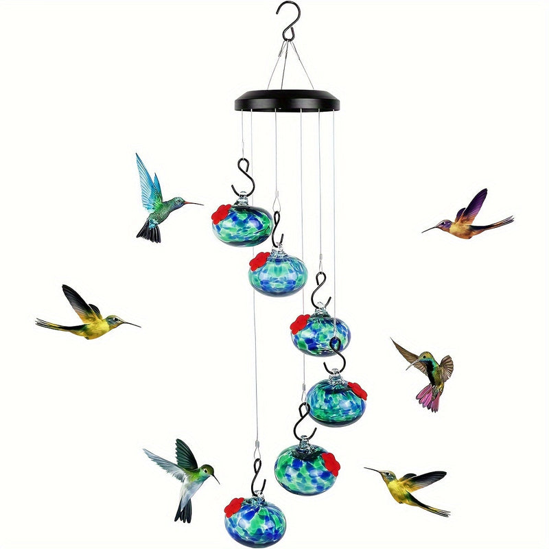 Wind Chime Hummingbird Feeder