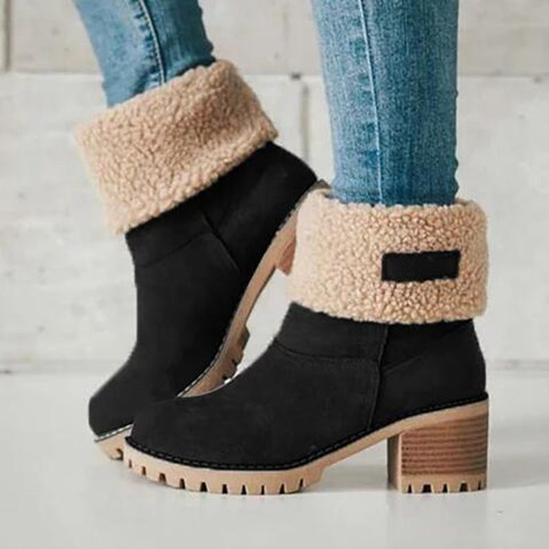 Goda seniors' chunky heel winter boots