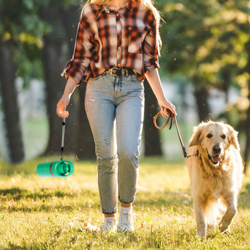 Dog Poop Picker Upper Claw with Garbage Bag Dispenser