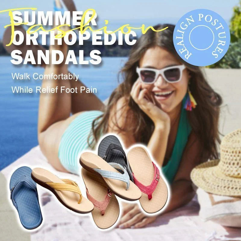 (2023 Flash Sale 50% OFF) THONG SANDALS WITH BUCKLE DETAIL