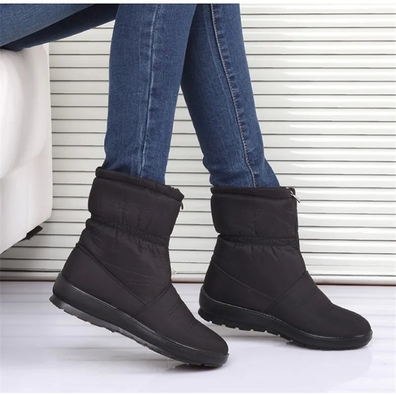 2024 New Women Boots Winter Snow Boot Ladies Waterproof Rain Boots Female Winter Shoes Women Warm Fur Mother Shoes