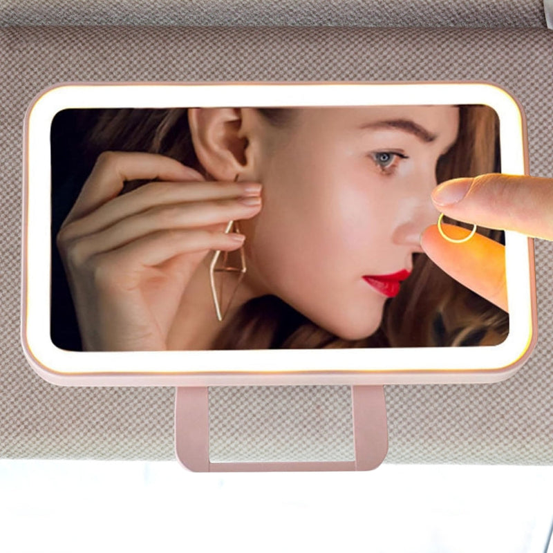 Light Up LED Car Vanity Mirror Attachment