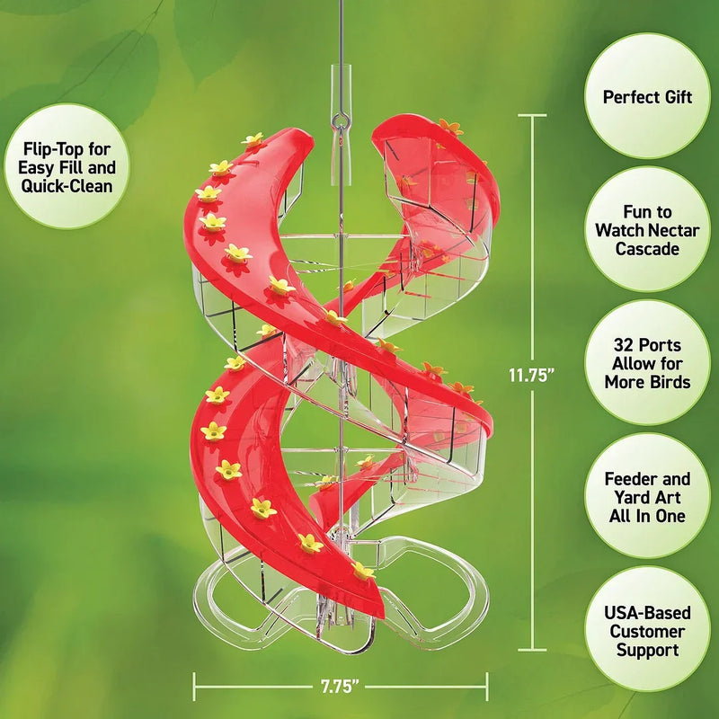 Sherem DNA Helix Hummingbird Feeder