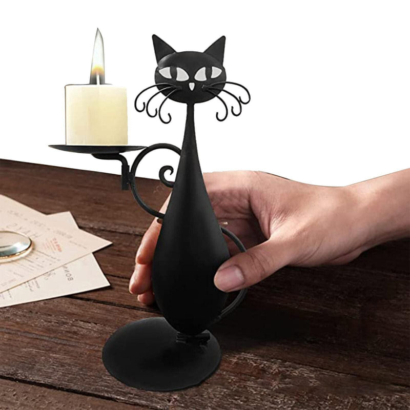 Black Cat Candle Holder