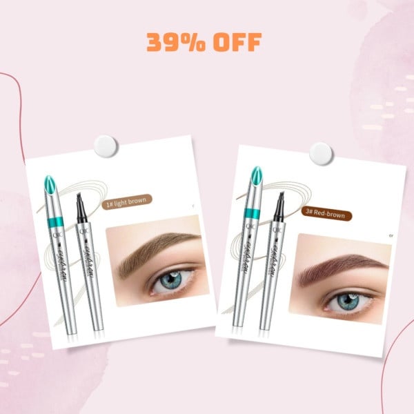 3D Waterproof Microblading Eyebrow Pen 4 Fork Tip Tattoo Pencil