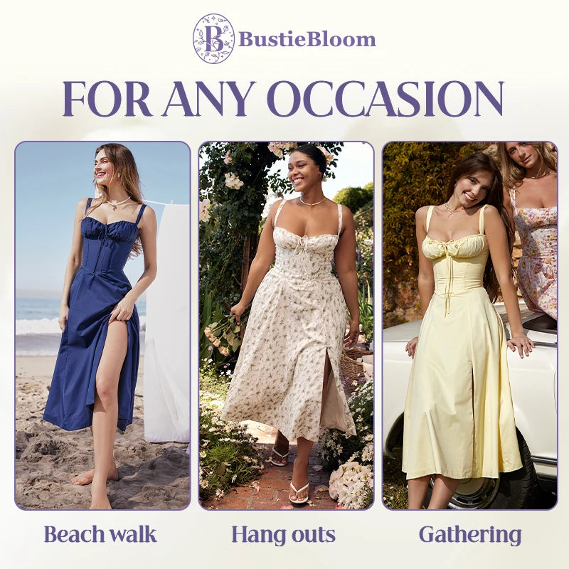 BustieBloom – LAST DAY SALE 75% OFF – Floral Print Bustier Sundress