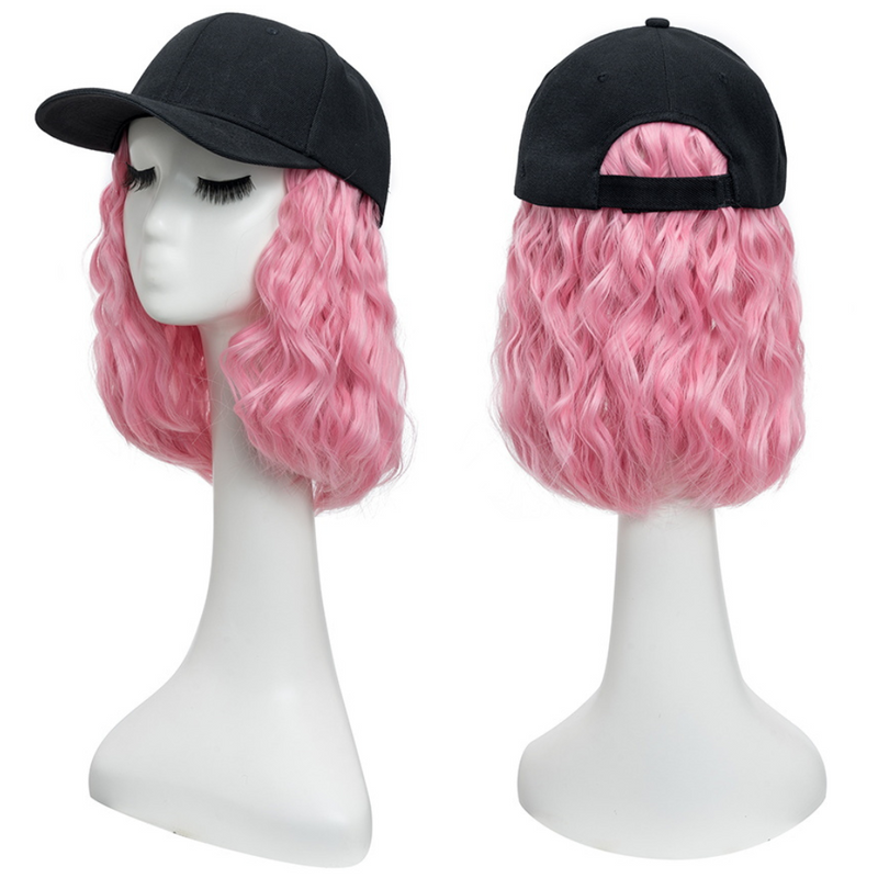 Heat Resistant Synthetic Wavy Wig Extension Baseball Cap