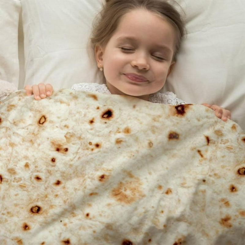 Burrito Tortilla Food Throw Blanket