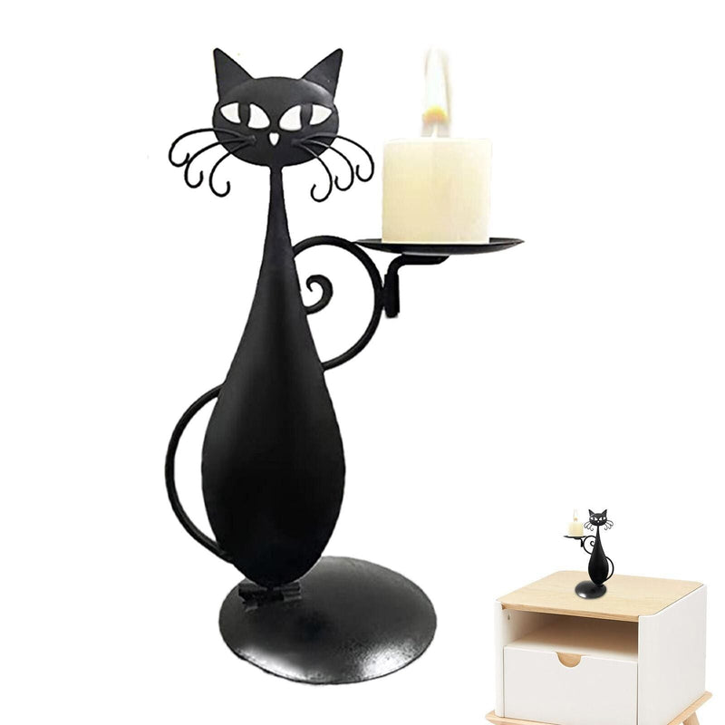 Black Cat Candle Holder