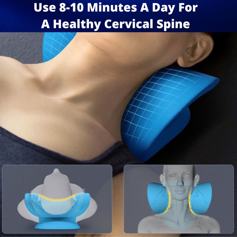 Neck Stretcher Cervical Chiropractic Traction Device Pillow for Pain Relief