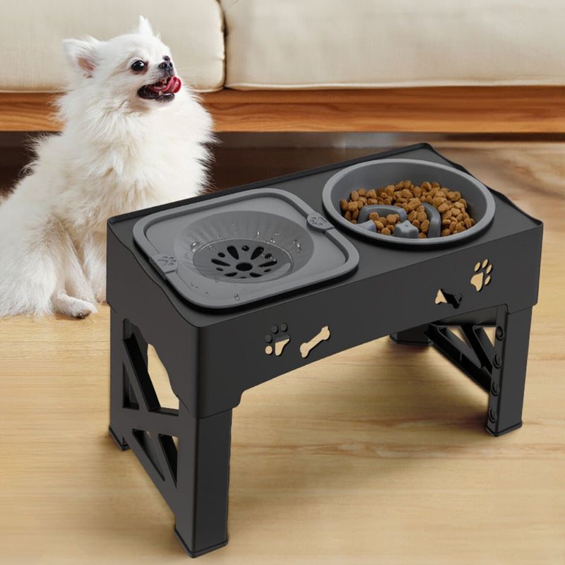 Adjustable Raised Pet Dog Slow Feeder