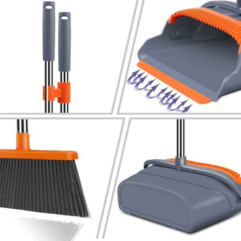 Self-Cleaning Broom And Dustpan Set