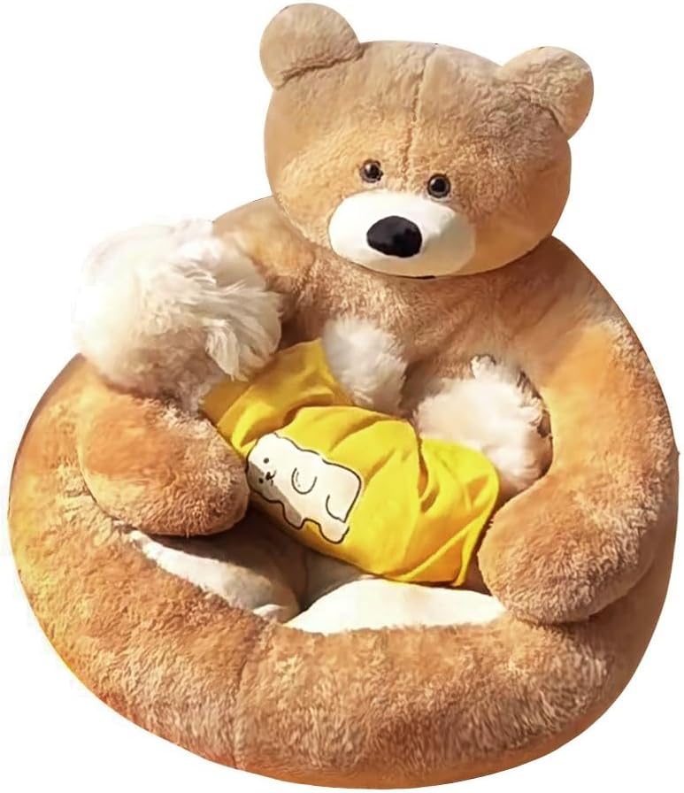 Teddy Bear Cuddler Cat Bed Dog Bed