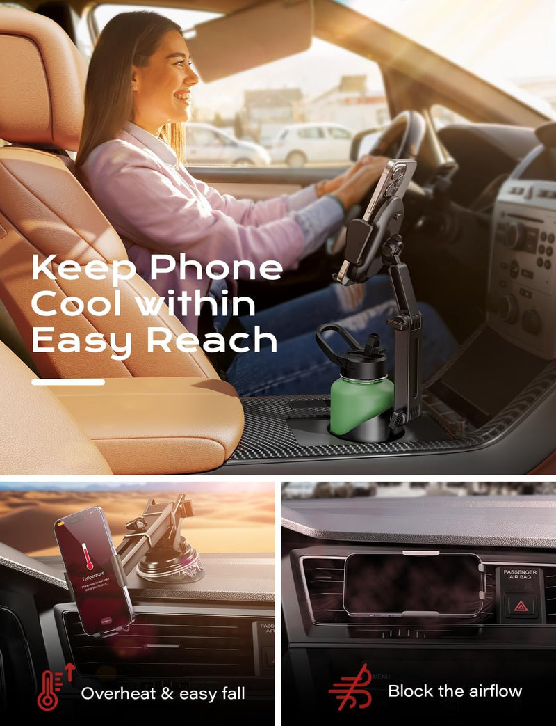 Phone Cup Holder Mount For Car