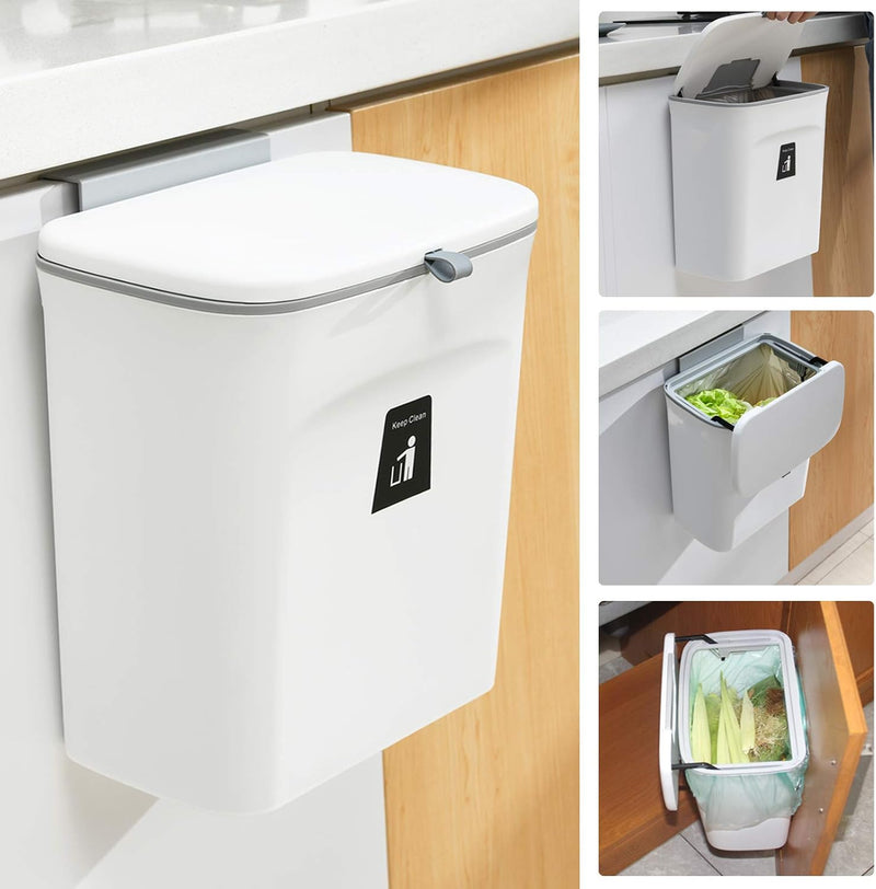 2.4 Gallon Kitchen Compost Bin For Counter Top Or Under Sink