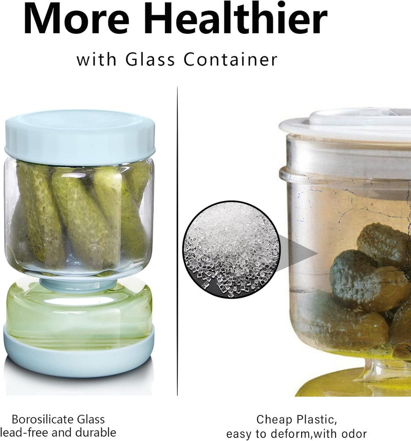 Glass Pickle Separator Jar