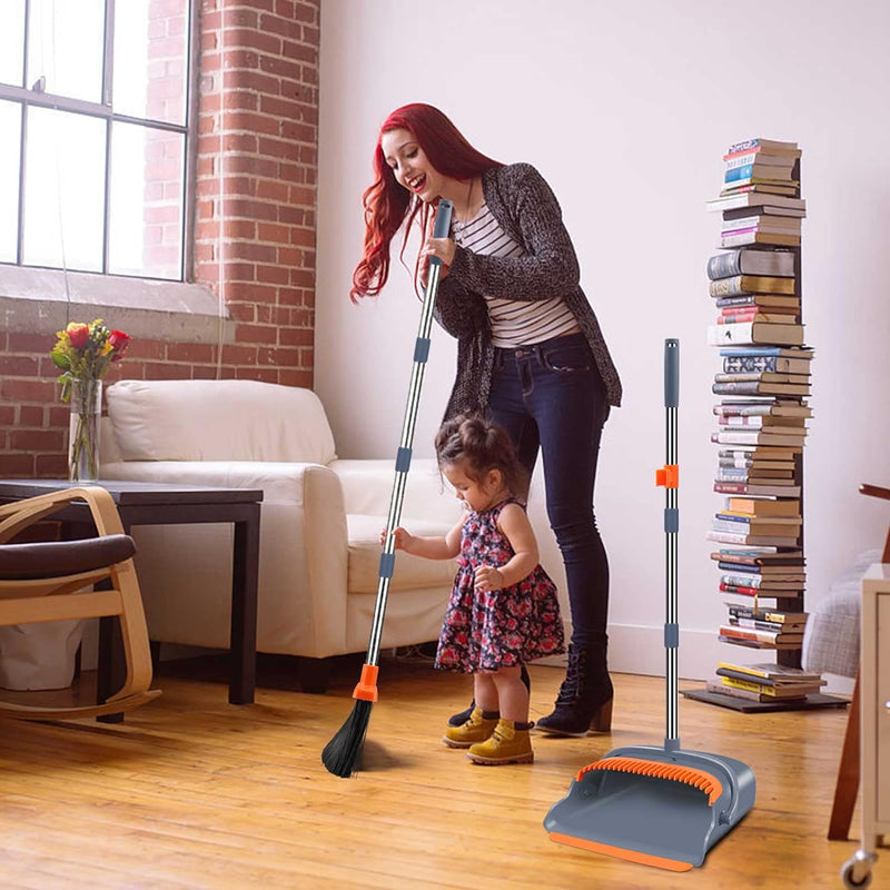 Self-Cleaning Broom And Dustpan Set