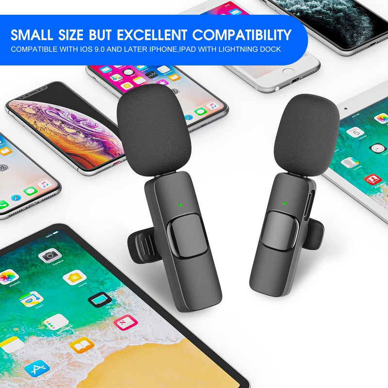 2 Pack Wireless Microphone For Iphone Ipad