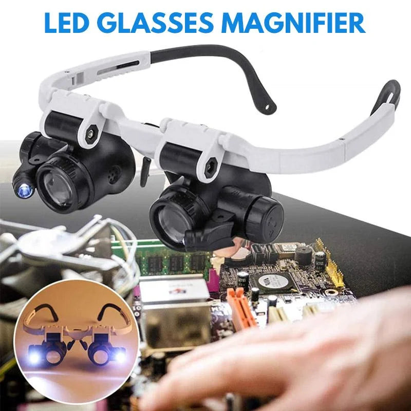 LED Glasses Magnifier 8x 15x 23x