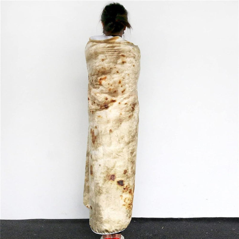 Burrito Tortilla Food Throw Blanket