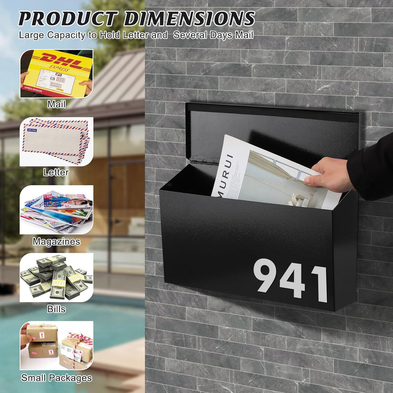 Large Capacity Wall-Mount Mailbox