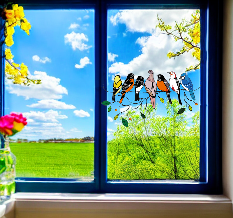 Birds Stained Window Hangings