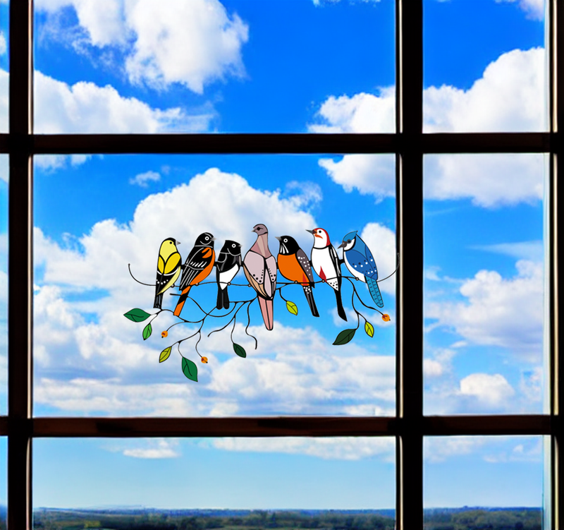 Birds Stained Window Hangings