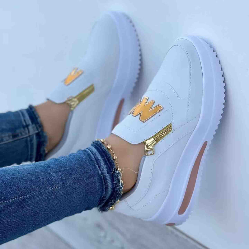 Goda Casual  Zipper Platform Sneakers for Women