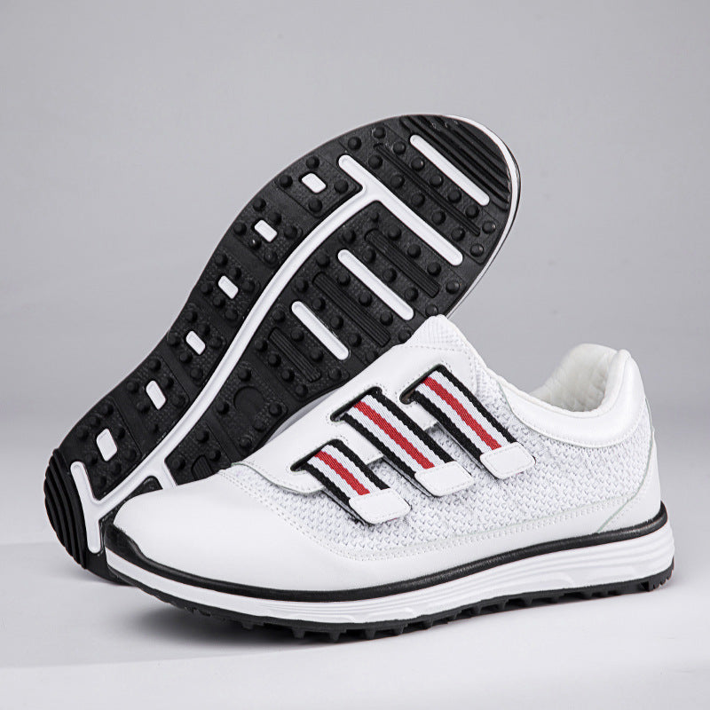 Goda men's low-top golf shoes with velcro fly mesh