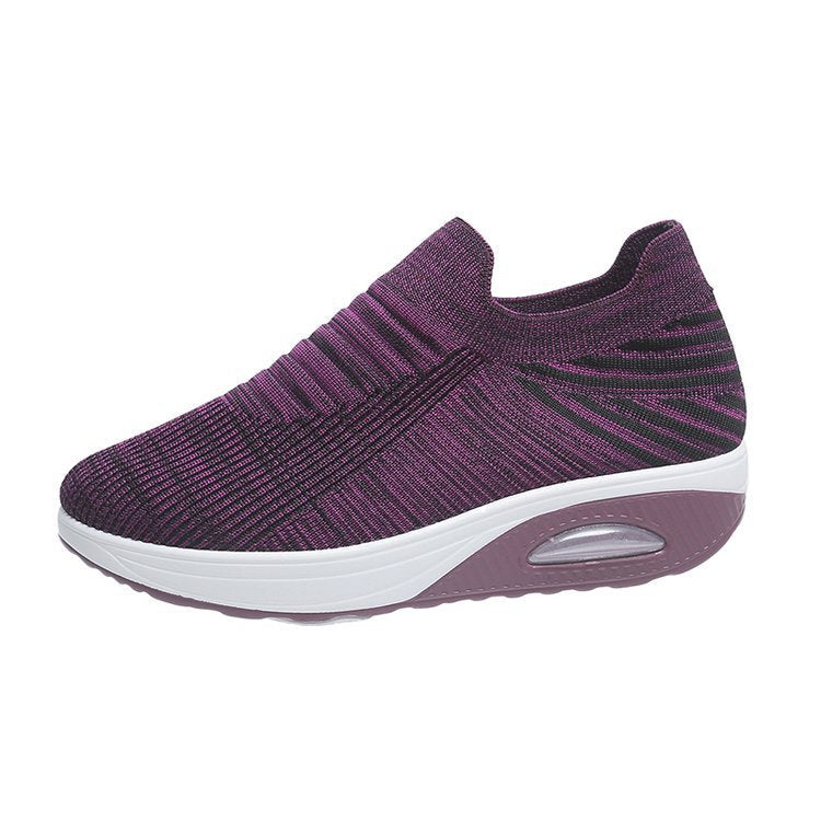 Women's low top fly woven casual sneakers