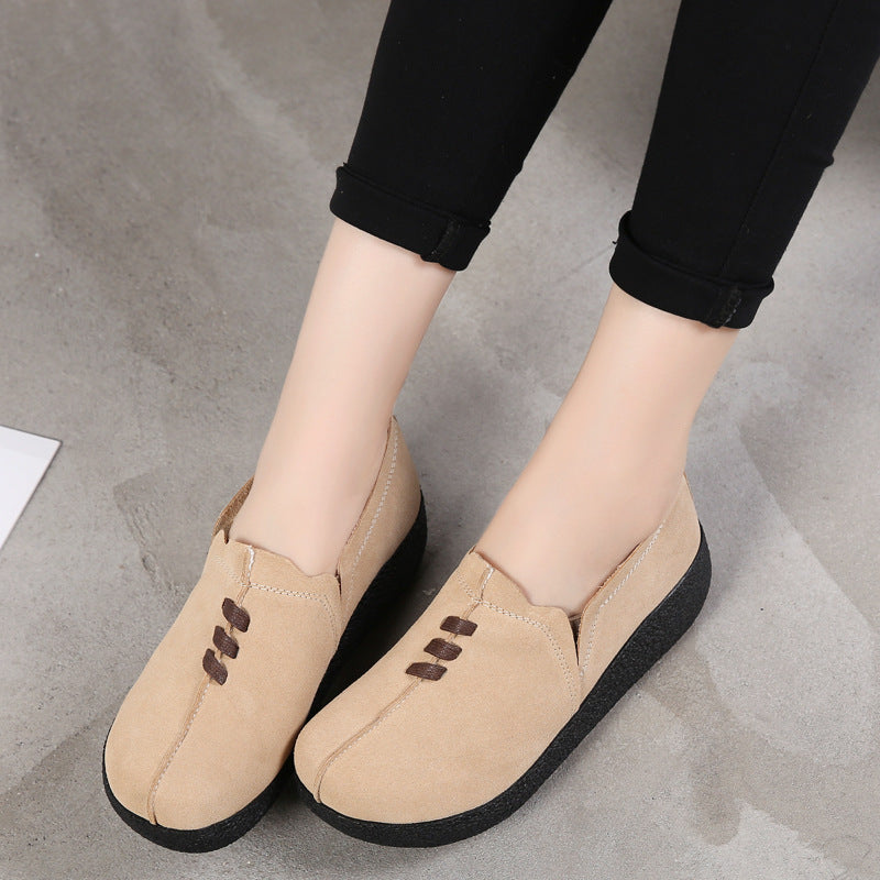 Goda Round toe fly woven mesh thick sole ladies casual shoes