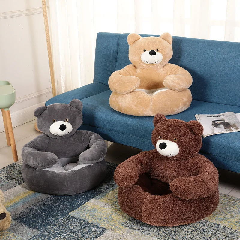 Bear Shaped Winter Plush Pet Dog Bed