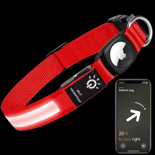 FUREVER PET Airtag LED NightWalk Collar