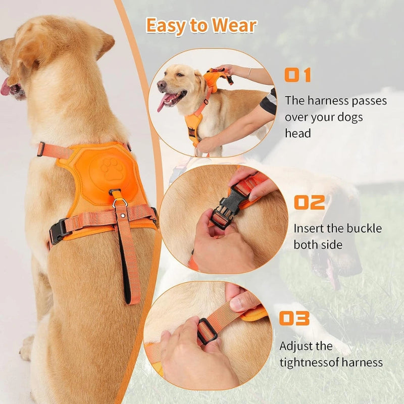 Automatic Retractable Dog Walking Set Vest Pet Harness