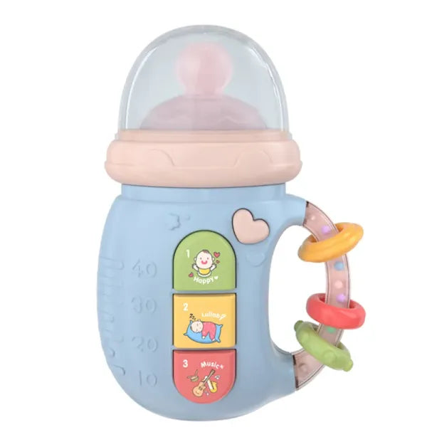 Baby Musical Feeding Bottle Pacifier Newborn Soft Teether Rattles Educational Toy Mobile Rattles Toys 0-12M Soothing Vocal Music