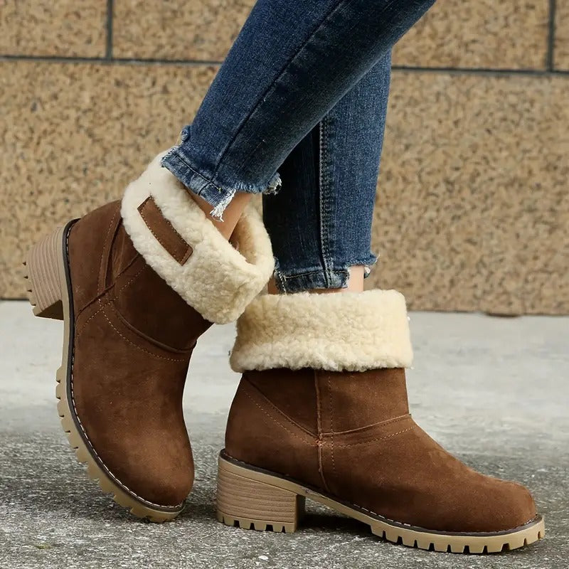 Goda seniors' chunky heel winter boots