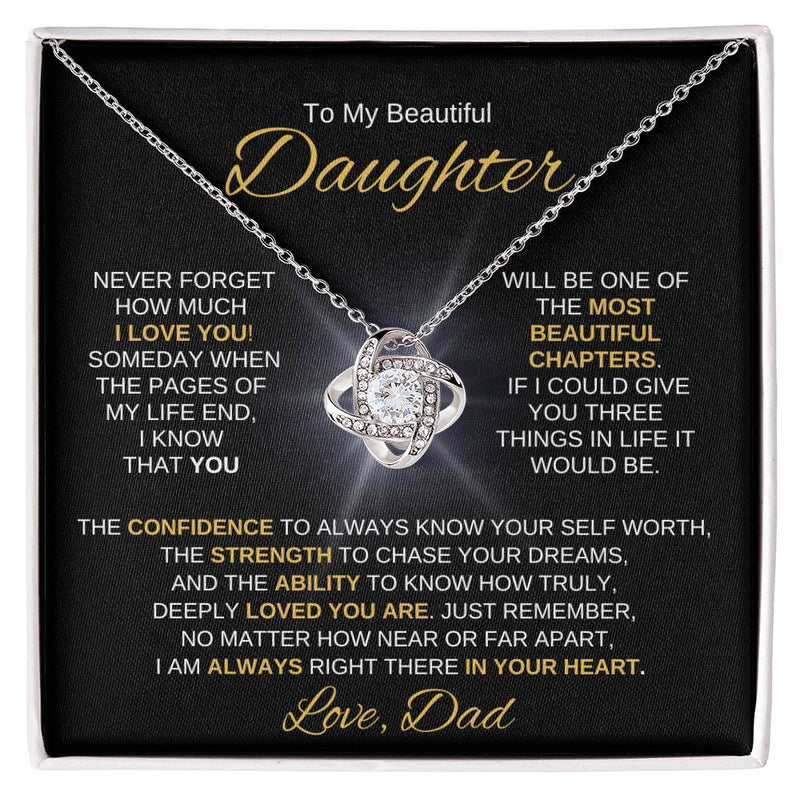 Beautiful Daughter Gift Most Beautiful Chapters Necklace