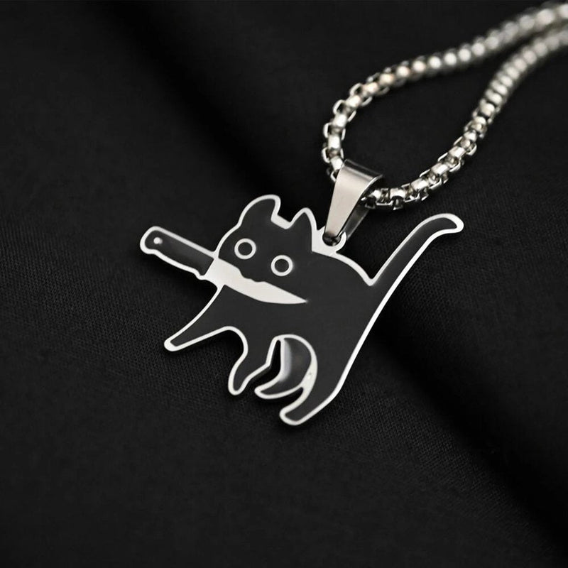 Black Knifecat Necklace