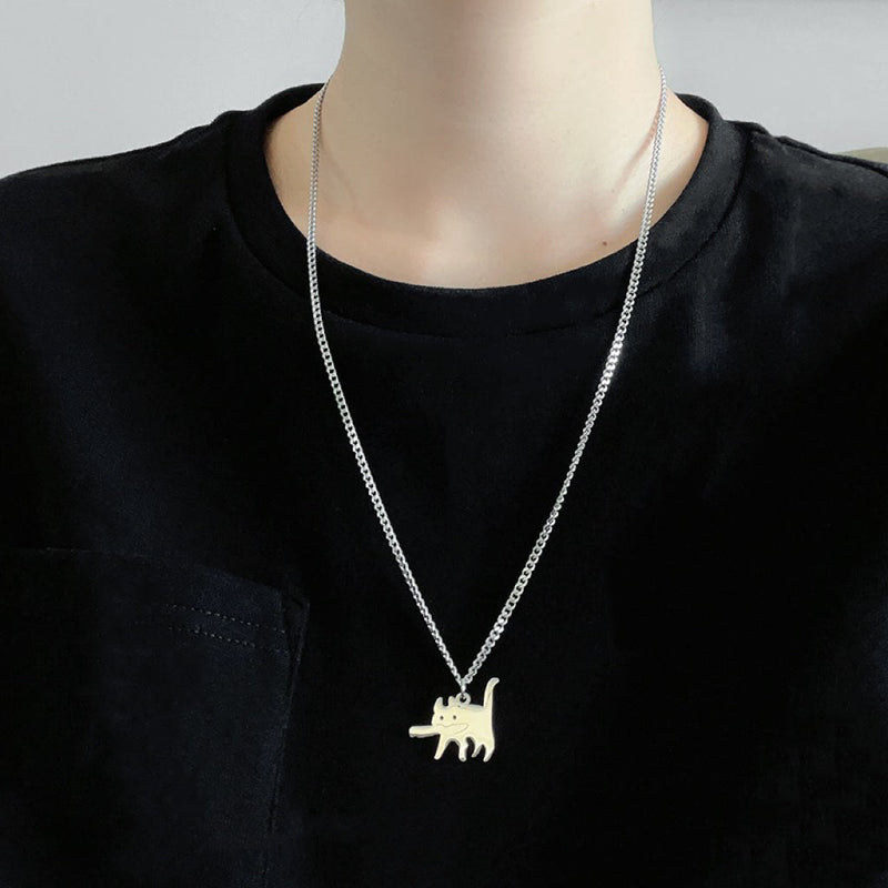 Black Knifecat Necklace