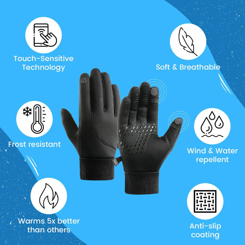 Boxzola – Unisex Winter Warm Waterproof Touch Screen Gloves