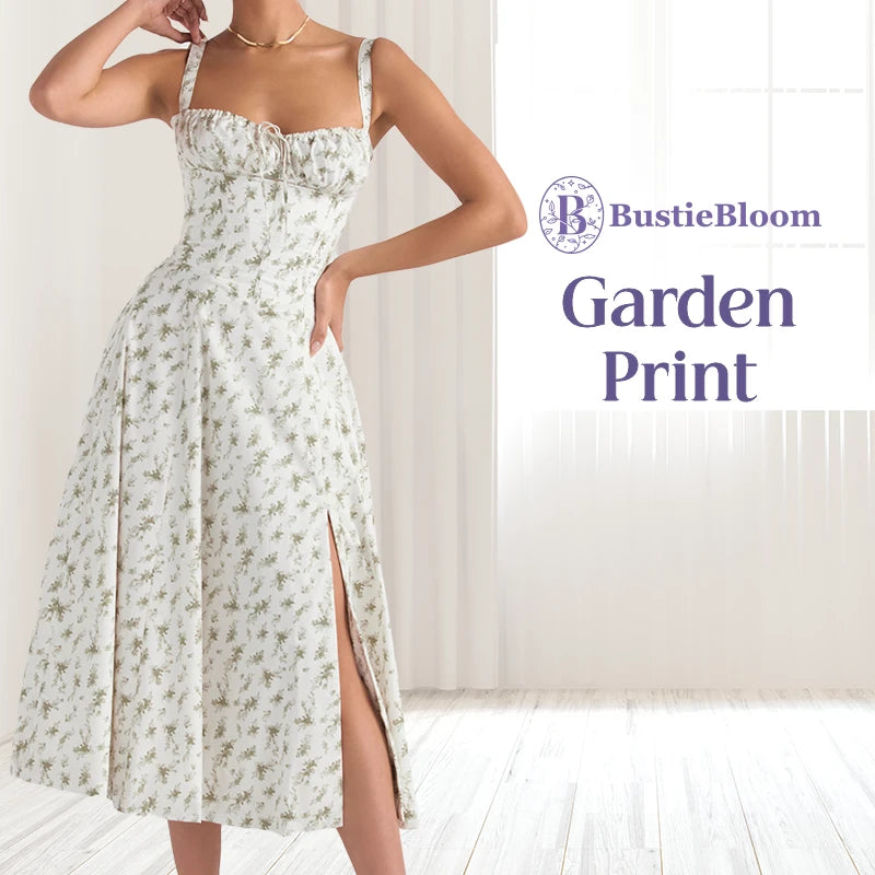 BustieBloom – LAST DAY SALE 75% OFF – Floral Print Bustier Sundress