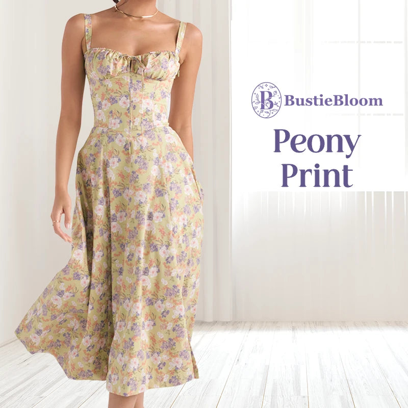 BustieBloom – LAST DAY SALE 75% OFF – Floral Print Bustier Sundress