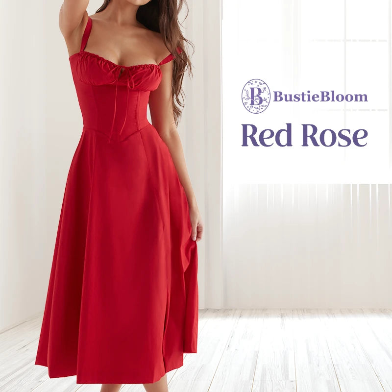 BustieBloom – LAST DAY SALE 75% OFF – Floral Print Bustier Sundress