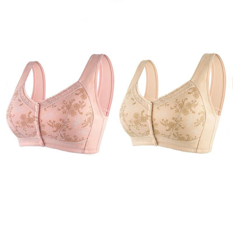 Buy 1 Get 3(3packs) Mama Cotton Front Closure Bra