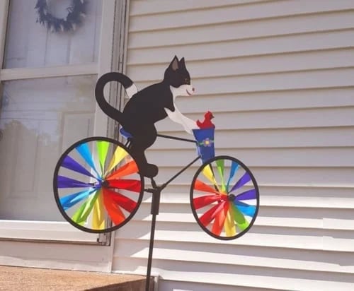 CAT BICYCLE WIND SPINNER