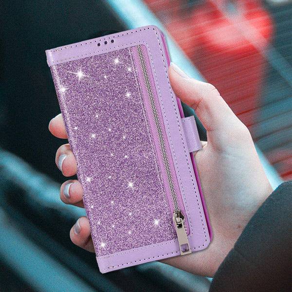 Bling Wallet Leather Case for Samsung S22