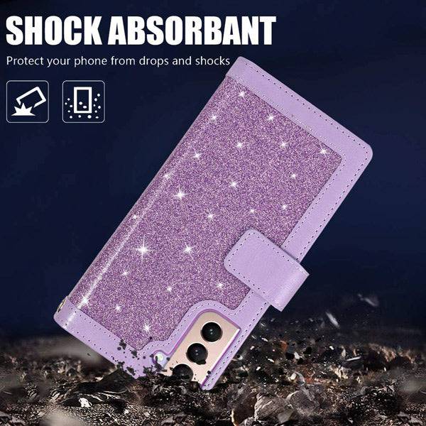 Bling Wallet Leather Case for Samsung S22 Plus